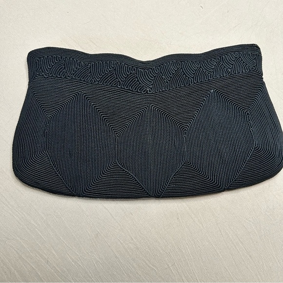 VTG 1940’s Genuine Corde Black Clutch Evening Bag EUC - Picture 2 of 9